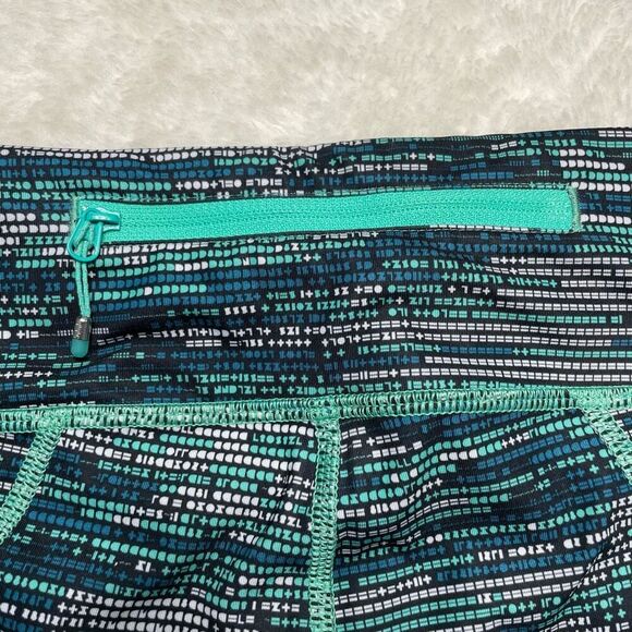 Lululemon Seawheeze Leggings Pace Rival Size 6 Bali Breeze Teal Stretch Crop - Picture 8 of 13